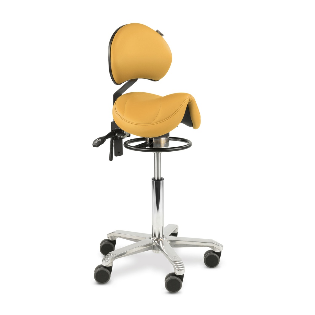 Okkergul med balancering og lændestøtte